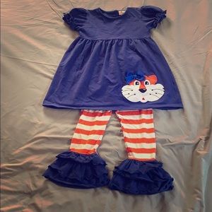 Auburn Tigers 2 piece appliquéd outfit. WAR EAGLE!
